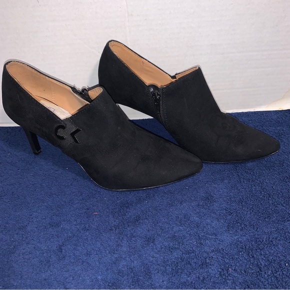 Calvin Klein Women’s 8.5 Shoes Jessy Point Toe Ankle Boot Stiletto Heel Black - Picture 2 of 7